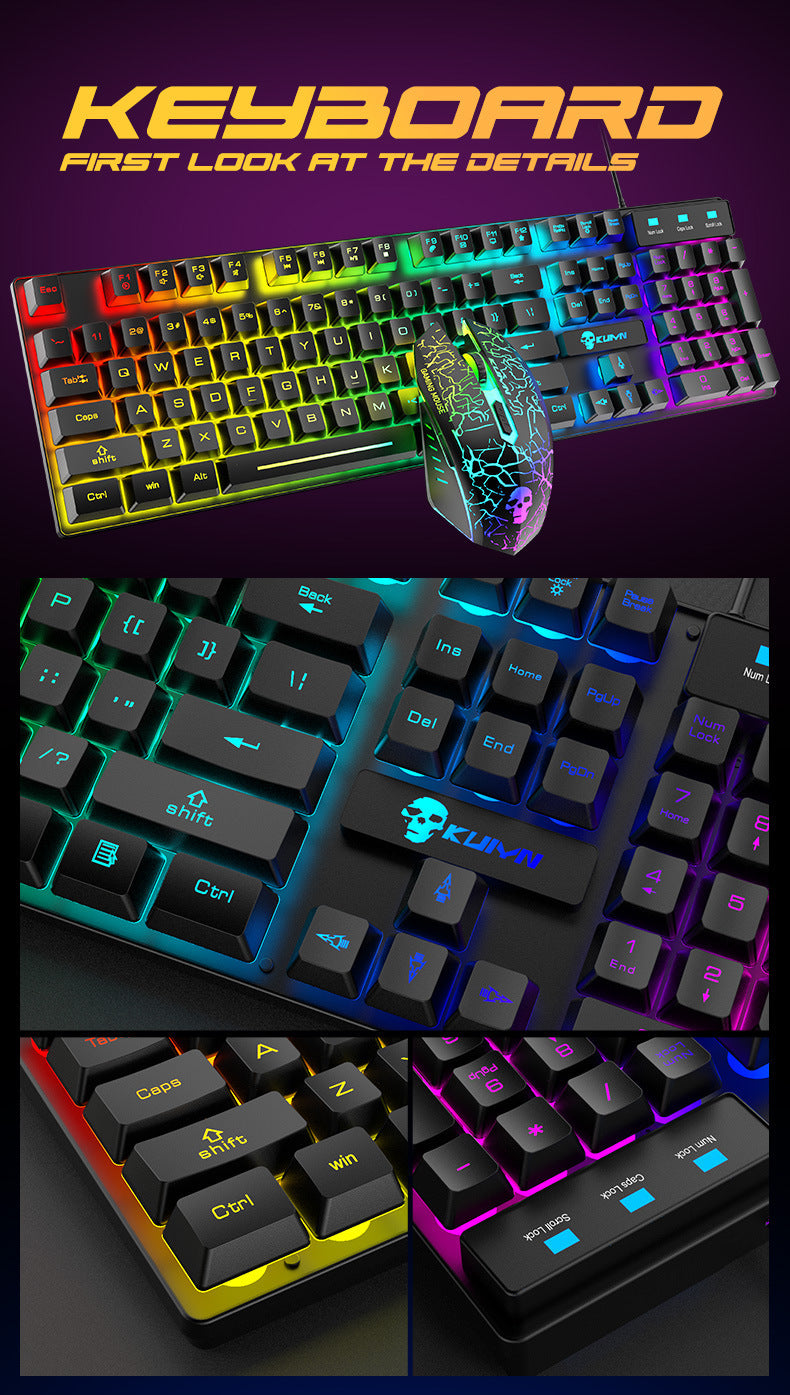 Kuiying T6 RGB Leucht Tastatur Und Maus Set