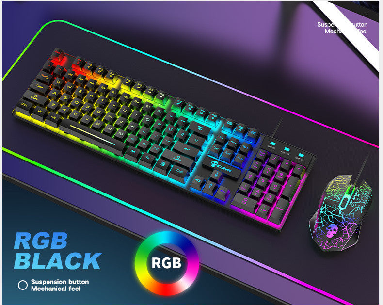 Kuiying T6 RGB Leucht Tastatur Und Maus Set