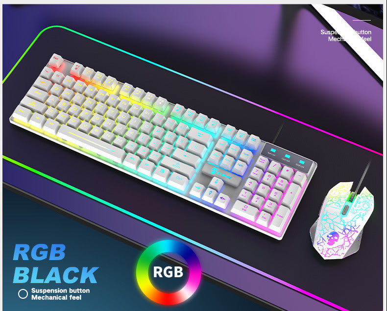 Kuiying T6 RGB Leucht Tastatur Und Maus Set